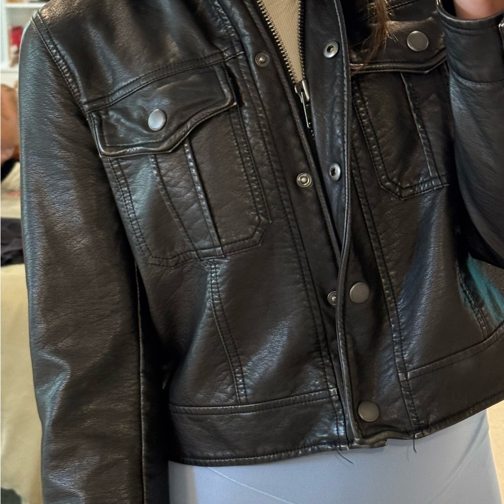 Free People | We The Free Vegan Leather Jacket